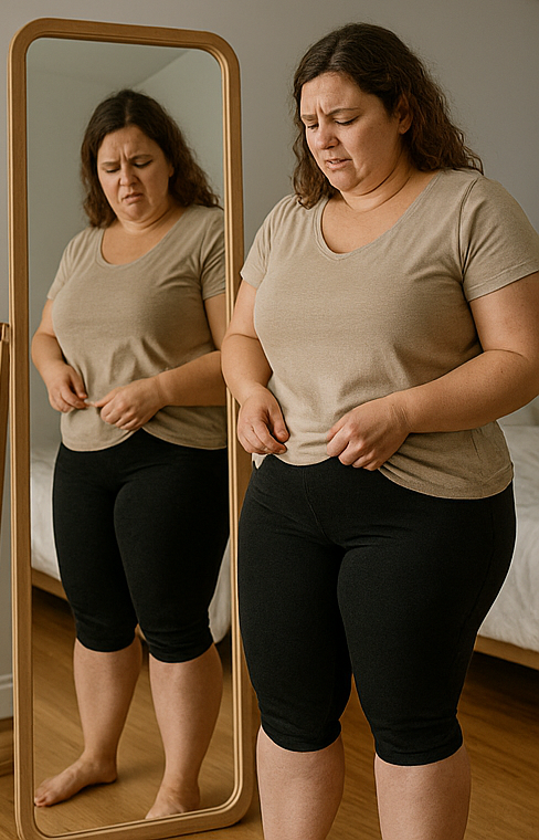 Vorher-nachher-Vergleich nach Lipödem-Liposuktion an den Oberschenkeln